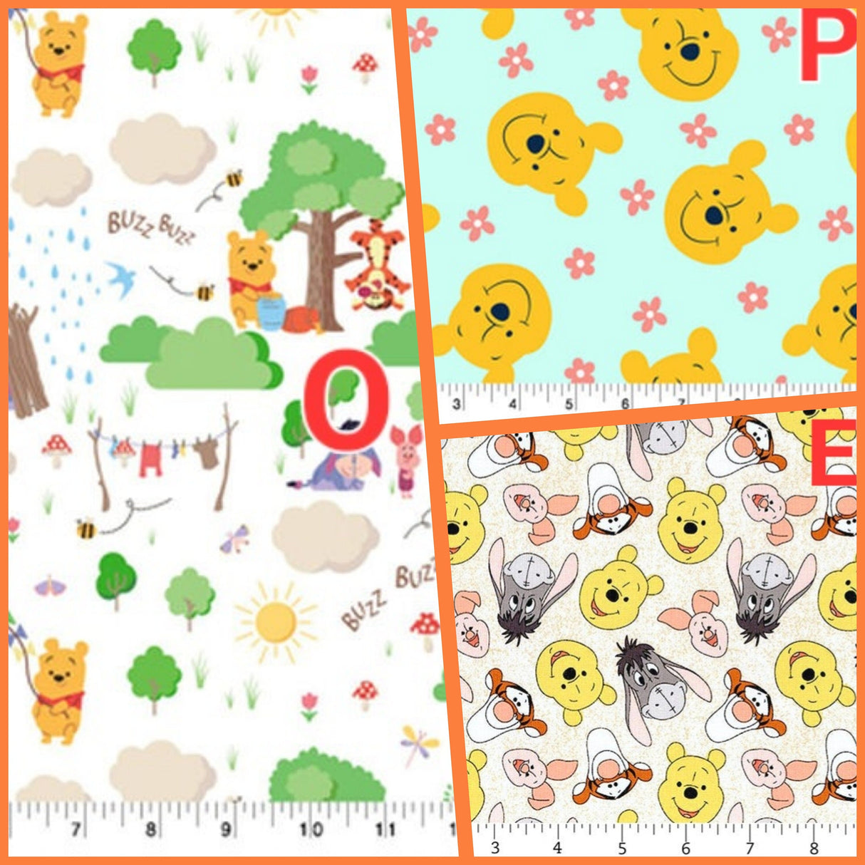 Quilting Cotton Disney Winnie the Pooh Nursery Fabric