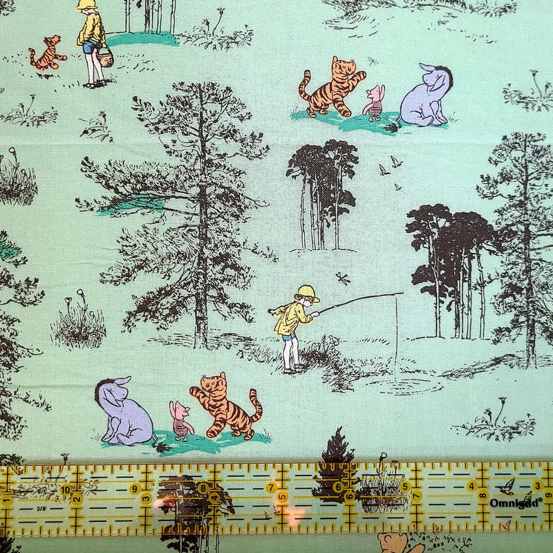Quilting Cotton Disney Winnie the Pooh Scenic Forest