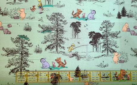 Quilting Cotton Disney Winnie the Pooh Scenic Forest
