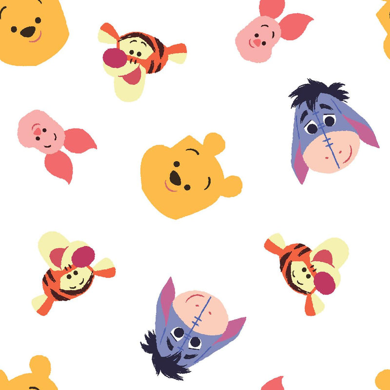 Quilting Cotton Disney Winnie the Pooh Sweet Head Toss
