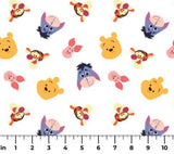 Quilting Cotton Disney Winnie the Pooh Sweet Head Toss
