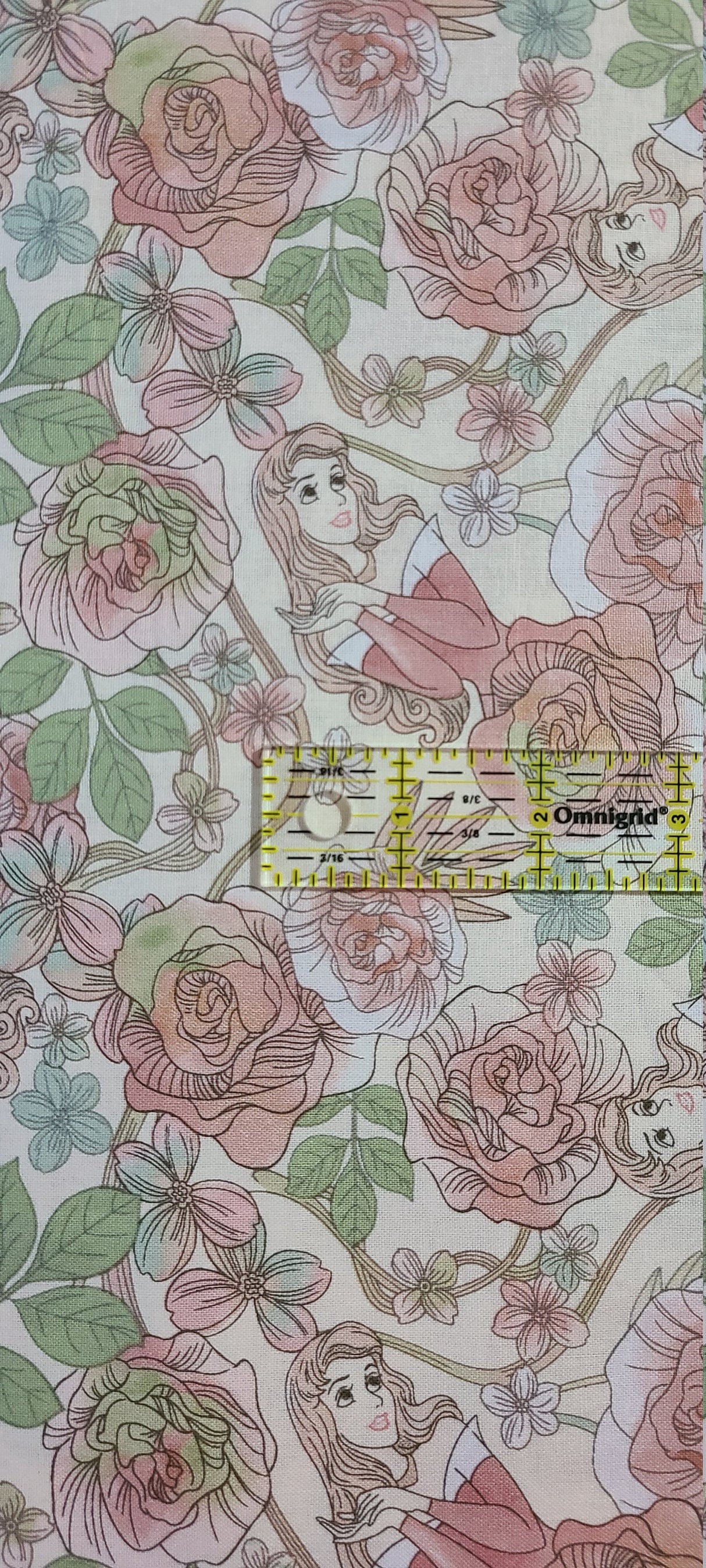 Quilting Cotton Disney Princess Floral Fabric