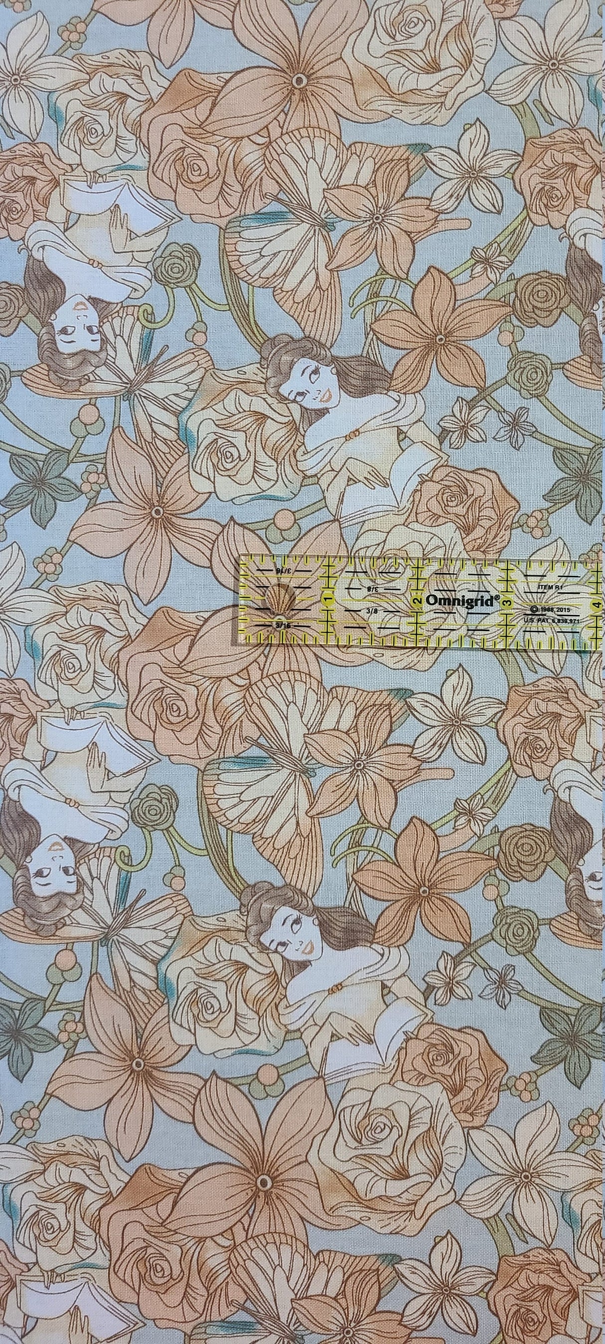 Quilting Cotton Disney Princess Floral Fabric