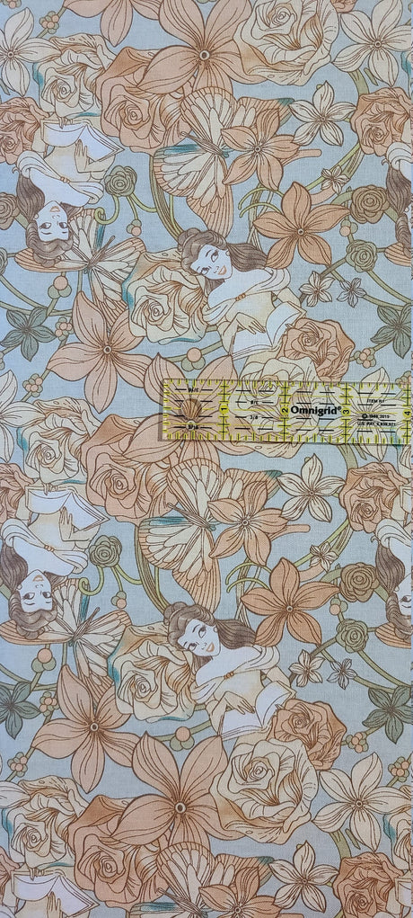 Quilting Cotton Disney Princess Floral Fabric