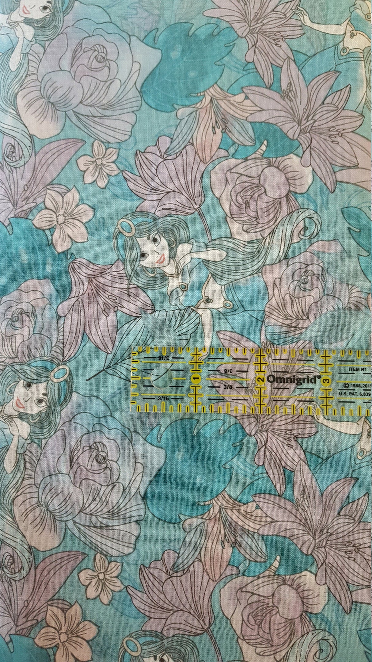Quilting Cotton Disney Princess Floral Fabric