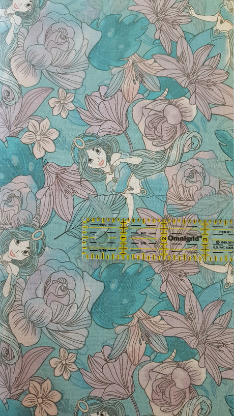 Quilting Cotton Disney Princess Floral Fabric