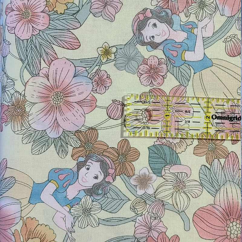 Quilting Cotton Disney Princess Floral Fabric