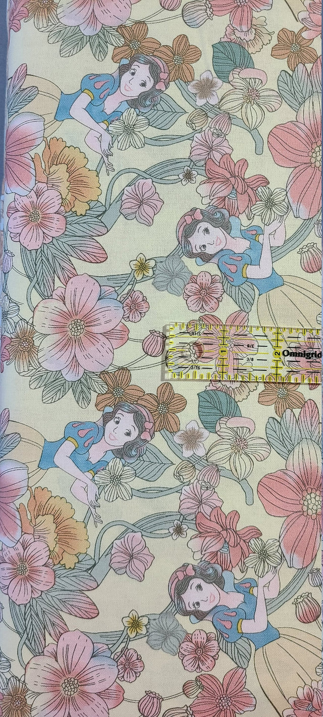 Quilting Cotton Disney Princess Floral Fabric