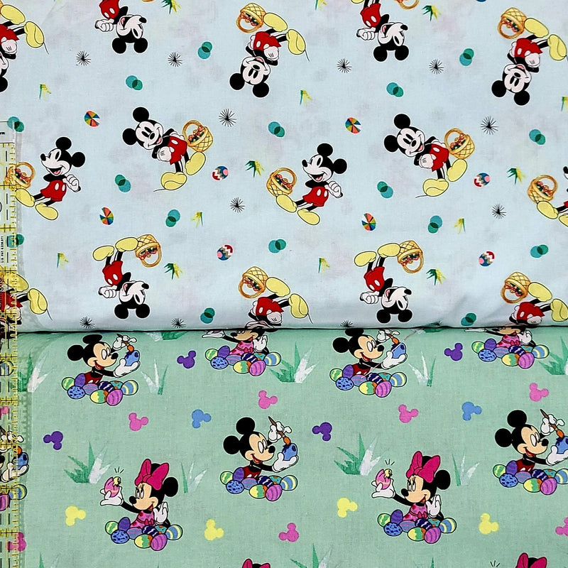 Quilting Cotton Disney Easter Mickey Fabric