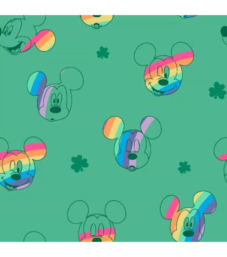 Quilting Cotton Disney Rainbow Mickey Toss 100% Cotton