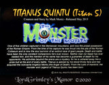 Titanus Quintu - Monster of the Month - May 2015