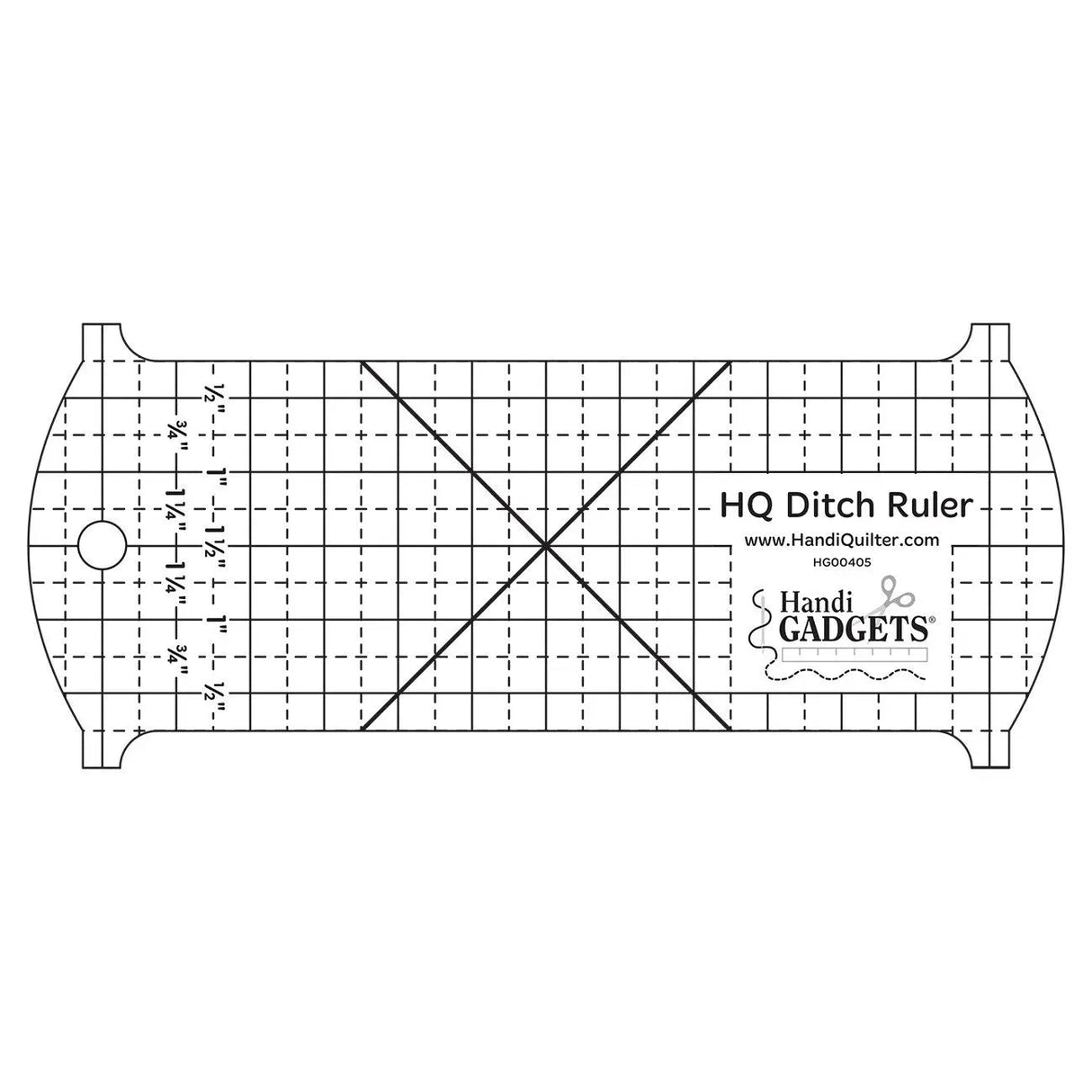 Clear Plastic Ditch Ruler 4in x 9in