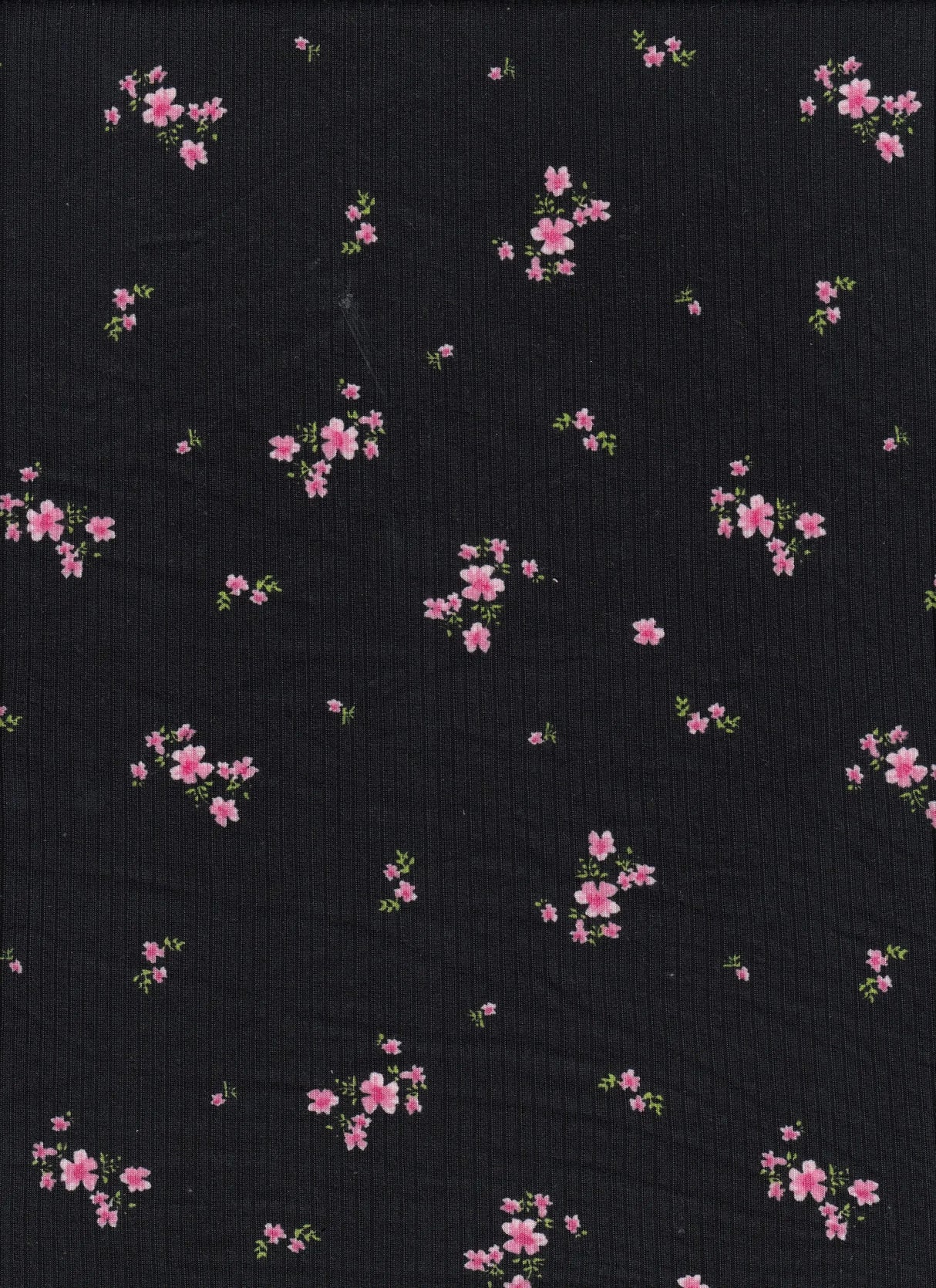 Ditsy Floral 4x2 Yummy Rib Knit Fabric 58/60" Wide
