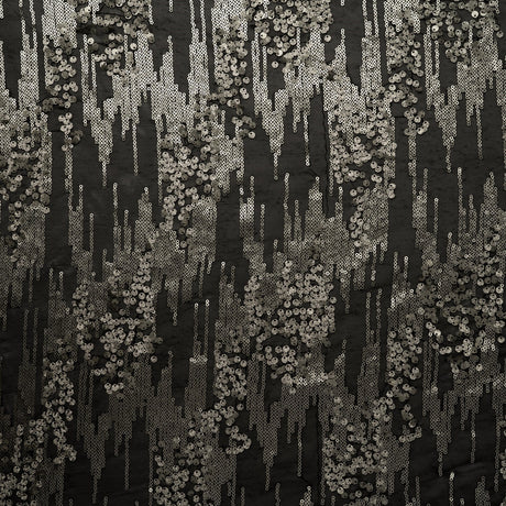 Diva Stretch Mesh Sequin Fabric - Black/Gold, Black/Silver, Black/Red, 58/60" Width (1 Yard)