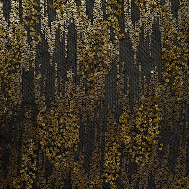 Stretch Mesh Sequin Fabric Black