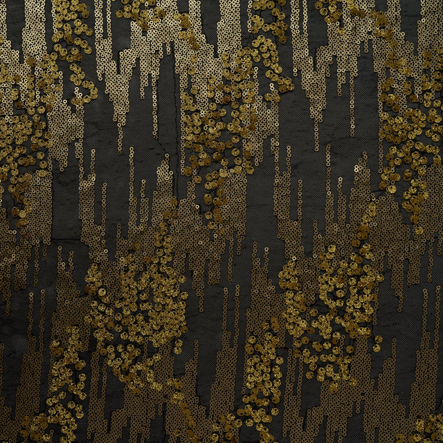 Diva Stretch Mesh Sequin Polyester Spandex Fabric - Black/Gold, Black/Silver, Black/Red, 58/60" Width (1 Yard)
