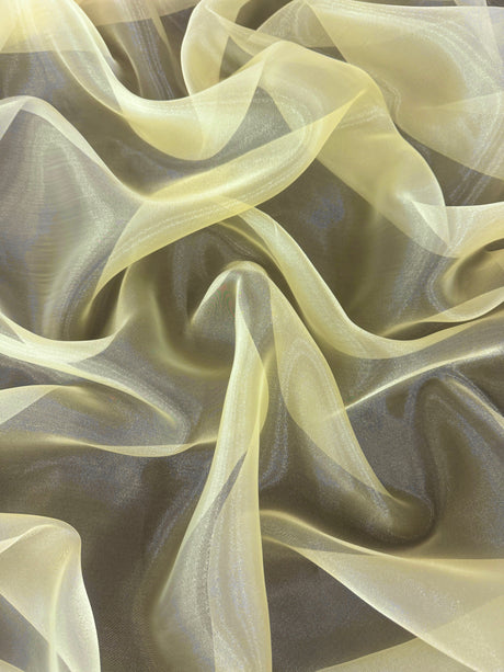 Sheer Crystal Organza Banana Yellow