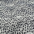 Dalmatian Dog Spotted Velboa Faux Fur Fabric - Black And White Dalmatian Spot Pattern, 58/60" Width (1 Yard)