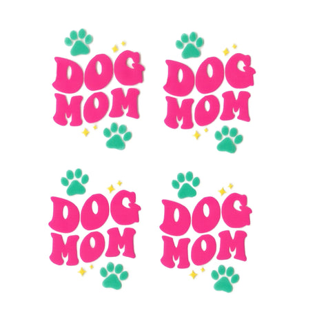 UV DTF Decal - Dog Mom Pink (4 Decals 2")