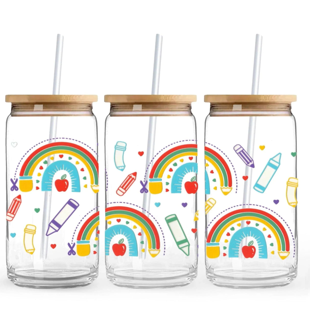 UV DTF Wrap - Doodle Rainbow (9.7" x 4.3")