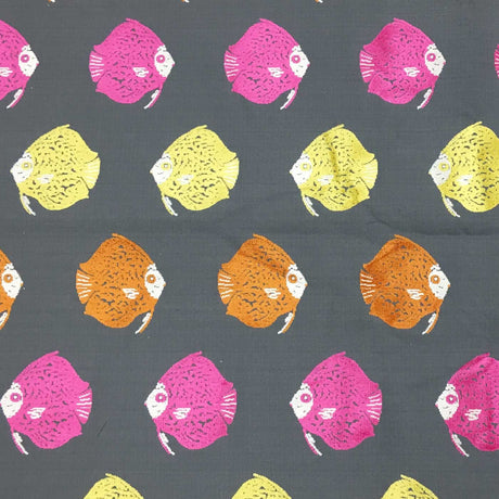 Cut Velvet Fish Pattern Upholstery Fabric Dori