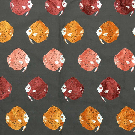 Cut Velvet Fish Pattern Upholstery Fabric Dori