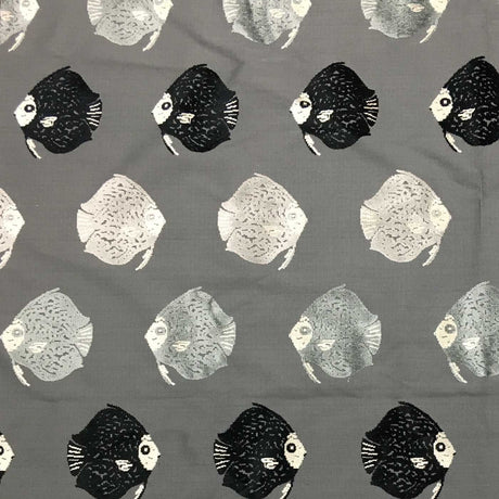 Cut Velvet Fish Pattern Upholstery Fabric Dori