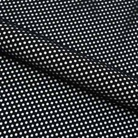 DotFlex Jacquard Stretch Mesh Polyester Spandex Fabric - Black, Jacquard Stretch Mesh, 58" Width (1 Yard)