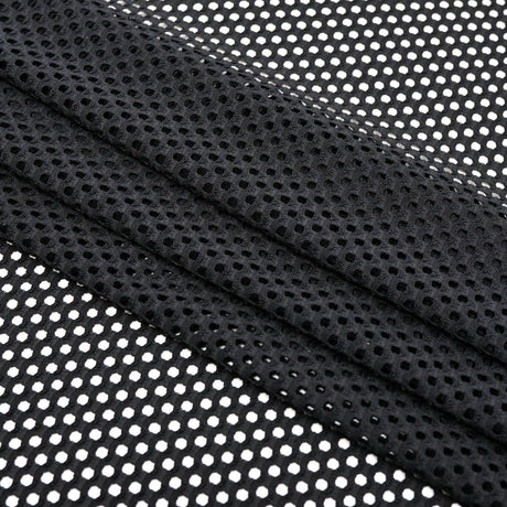 DotFlex Jacquard Stretch Mesh Fabric - Black, 58" Width (1 Yard)