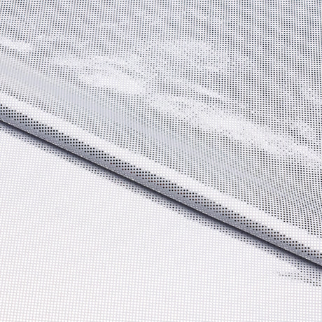 Foiled Spandex Dot Axis White/Silver
