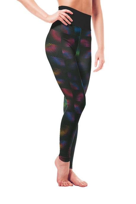 Swim Knit Rainbow Geo Nylon Spandex Fabric