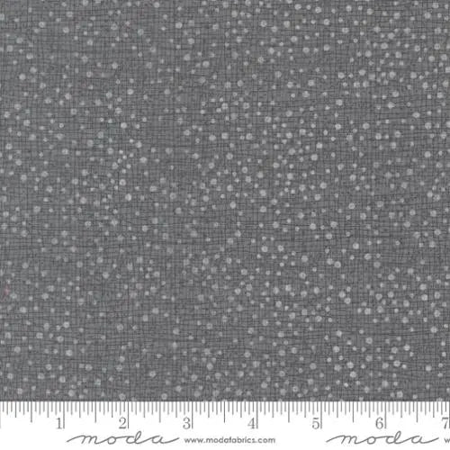 Cotton Fabric Dotty Thatched Lead 44"/45"