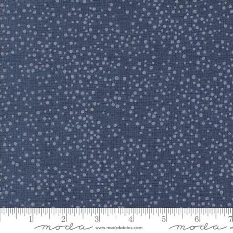 Cotton Fabric Dotty Thatched Navy 44/45" Wide