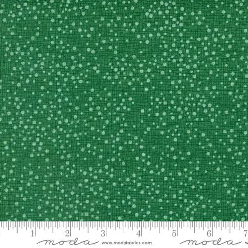 Cotton Print Dotty Thatched Pine Fabric