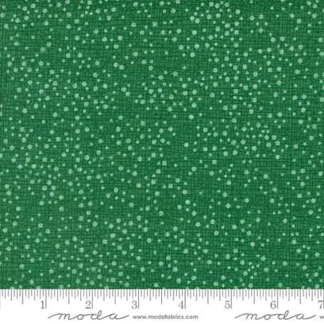Cotton Print Dotty Thatched Pine Fabric