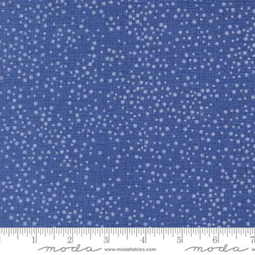 Cotton Print Fabric Dotty Thatched Royal 44/45"
