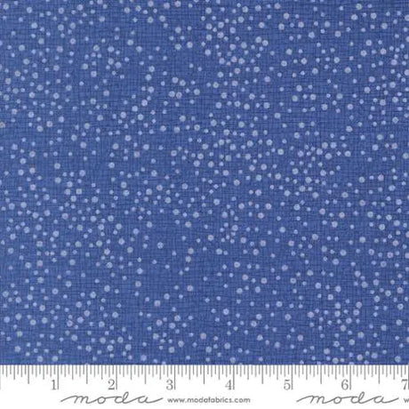 Cotton Print Fabric Dotty Thatched Royal 44/45"