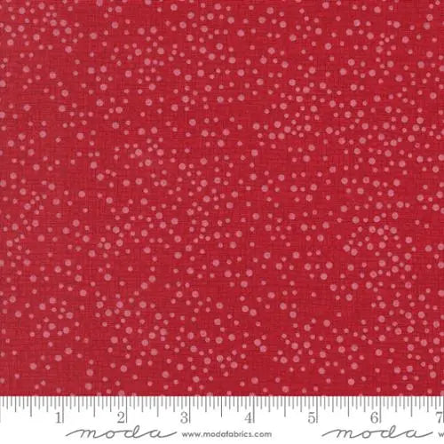 Cotton Fabric Dotty Thatched Scarlet 44/45"