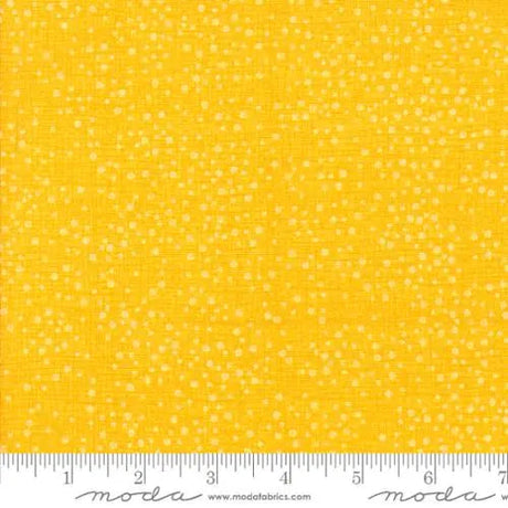 Cotton Fabric Dotty Thatched Sunshine 44/45"