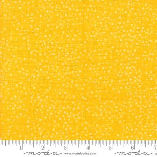 Cotton Fabric Dotty Thatched Sunshine 44/45"