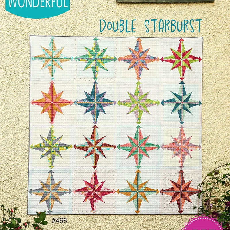 Printed Paper Quilt Pattern Double Starburst