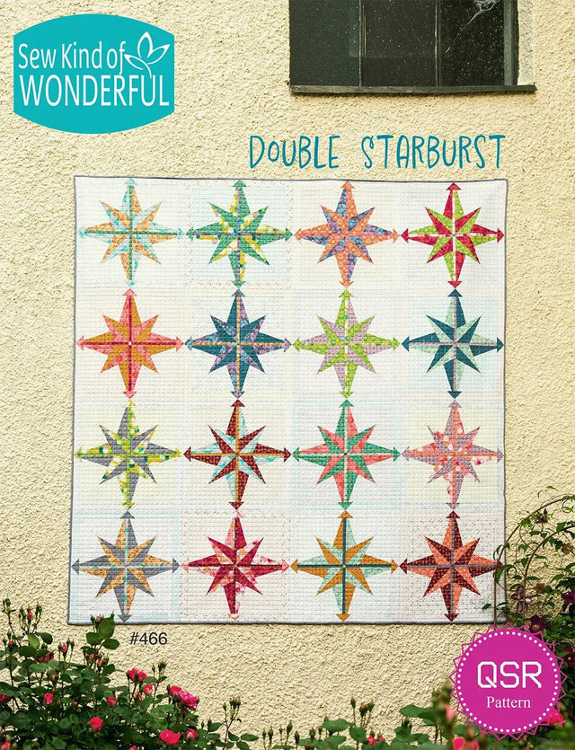 Printed Paper Quilt Pattern Double Starburst