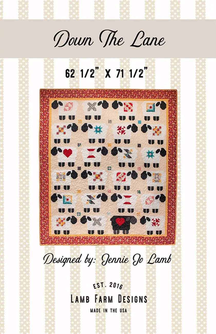 Quilt Pattern Down the Lane 62-1/2in x 71-1/2in