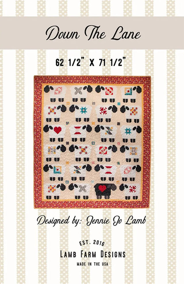Quilt Pattern Down the Lane 62-1/2in x 71-1/2in