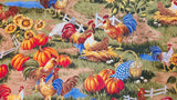 Quilting Cotton Down on the Farm Metallic Farm Print VIP Cranston