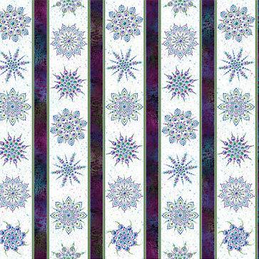 Cotton Print White On Dragonfly Wings Stripe 44/45 Fabric
