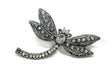 Dragonfly Rhinestone Brooch Pair 2"