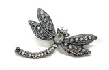 Dragonfly Rhinestone Brooch Pair 2"