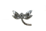 Dragonfly Rhinestone Brooch Pair 2"