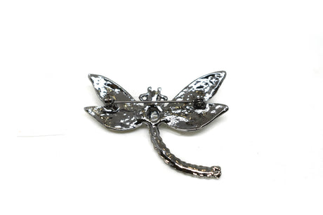 Dragonfly Rhinestone Brooch Pair 2"